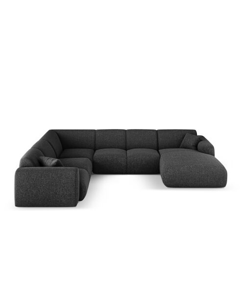Nolio 6-Sitzer-Ecksofa mit Panoramablick links, schwarz, 342 x 252 x 72 cm