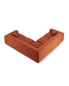 Divano angolare simmetrico a 5 posti Nolio terracotta - 252x252x72 cm
