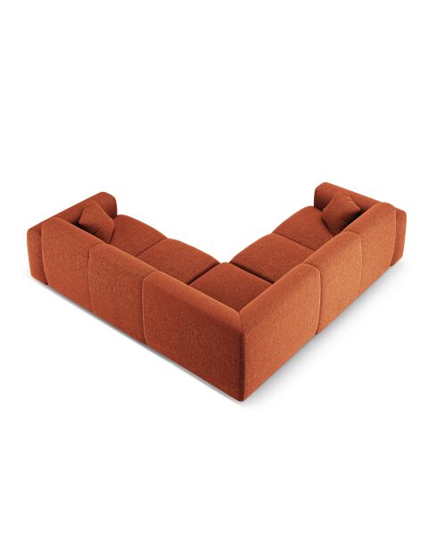Nolio symmetrisches 5-Sitzer-Ecksofa Terrakotta - 252x252x72 cm