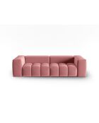 Canapé modulaire velours Verona 3 places flamant - 230x85x70 cm