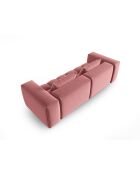 Canapé modulaire velours Verona 3 places flamant - 230x85x70 cm