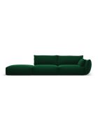 Matera 4-Sitzer-Sofa aus Samt, links, flaschengrün - 264 x 110 x 85 cm