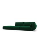 Matera 4-Sitzer-Sofa aus Samt, links, flaschengrün - 264 x 110 x 85 cm