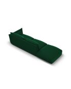 Matera 4-Sitzer-Sofa aus Samt, links, flaschengrün - 264 x 110 x 85 cm