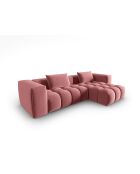 Verona 3-zits Flamant modulaire fluwelen hoekbank rechts - 260x145x70 cm
