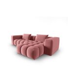Verona 3-zits Flamant modulaire fluwelen hoekbank rechts - 260x145x70 cm
