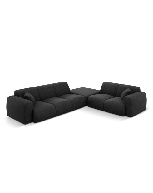 Nolio 4-Sitzer schwarzes rechtes Ecksofa - 315x250x72 cm