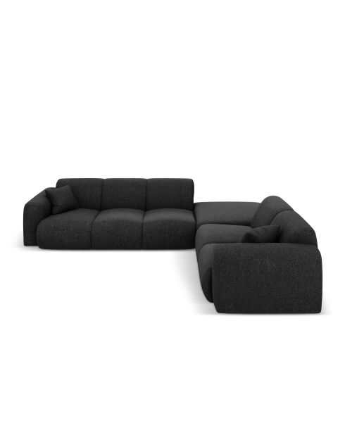Nolio 4-Sitzer schwarzes rechtes Ecksofa - 315x250x72 cm