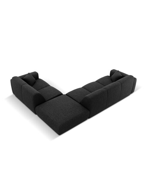 Nolio 4-Sitzer schwarzes rechtes Ecksofa - 315x250x72 cm