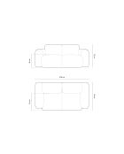 Canapé Nolio 2 places beige - 170x95x72 cm