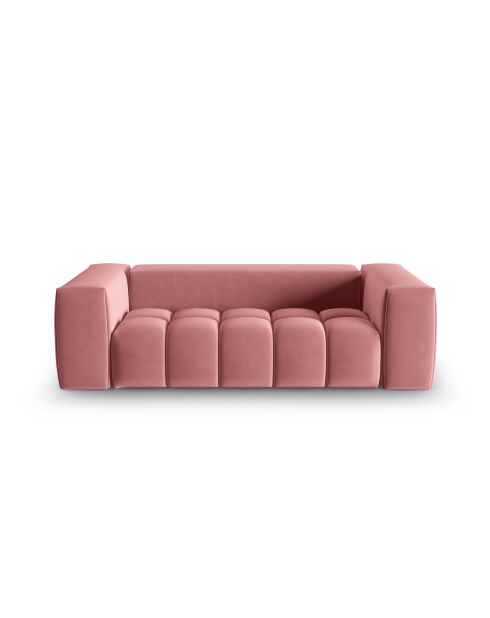 Canapé modulaire velours Verona 3 places flamant - 200x85x70 cm