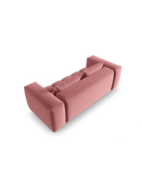 Canapé modulaire velours Verona 3 places flamant - 200x85x70 cm