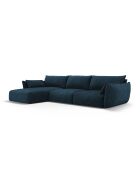 Divano angolare sinistro Matera 4 posti blu royal - 308x171x85 cm