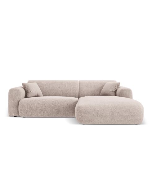 Divano angolare destro beige Nolio 4 posti - 235x170x72 cm