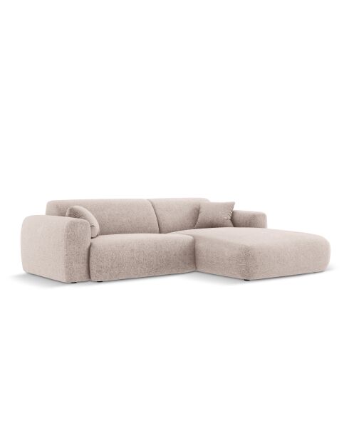 Divano angolare destro beige Nolio 4 posti - 235x170x72 cm