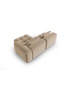 Verona 3-zits modulaire fluwelen hoekbank rechts the sand - 205x145x70 cm