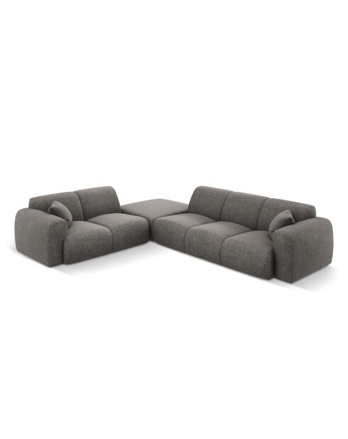 Sofá angular izquierdo gris de 4 plazas Nolio - 315x250x72 cm
