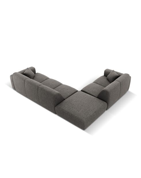 Sofá angular izquierdo gris de 4 plazas Nolio - 315x250x72 cm