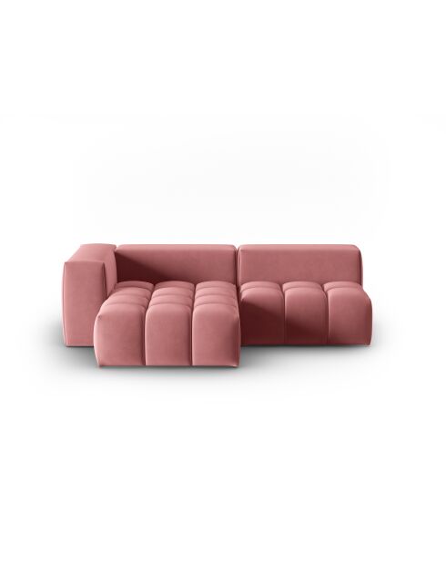 Verona Flamant 3-Sitzer, modulares Ecksofa aus Samt, links, 205 x 145 x 70 cm
