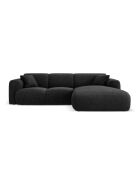 Nolio 4-Sitzer schwarzes rechtes Ecksofa - 260x170x72 cm