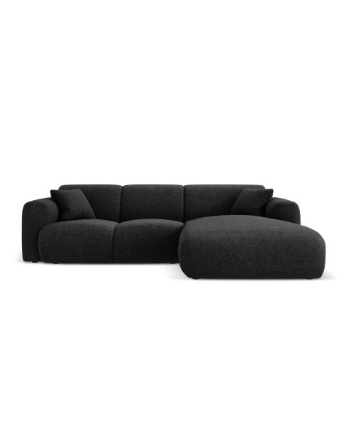 Nolio 4-Sitzer schwarzes rechtes Ecksofa - 260x170x72 cm