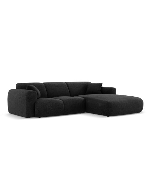 Nolio 4-Sitzer schwarzes rechtes Ecksofa - 260x170x72 cm