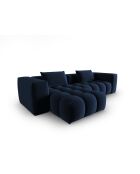 Verona 3-zits modulaire fluwelen linkerhoekbank koningsblauw - 260x145x70 cm