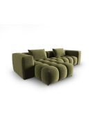 Verona 3-Sitzer, modulares Ecksofa aus Samt, links, 260 x 145 x 70 cm, hellgrün