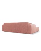 Canapé d'angle droit Nolio 4 places rose - 260x170x72 cm