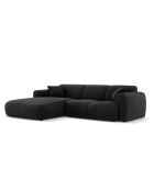 Nolio 4-Sitzer-Ecksofa, schwarz, links, 260 x 170 x 72 cm