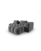 Verona 3-Sitzer-Ecksofa aus warmem grauem, modularem Samt, rechts, 205 x 145 x 70 cm