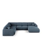 Nolio 6-Sitzer-Ecksofa, links, offen, mit Panoramablick, 342 x 252 x 72 cm, Königsblau