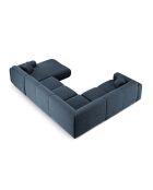 Nolio 6-Sitzer-Ecksofa, links, offen, mit Panoramablick, 342 x 252 x 72 cm, Königsblau