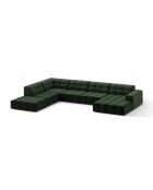 Panorama-Ecksofa (linke Seite) Chicago 7-Sitzer aus Samt, flaschengrün — 375 x 263 x 78 cm