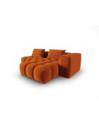 Modulares Ecksofa Verona aus Samt für 3 Personen, Terrakotta, 205 x 145 x 70 cm