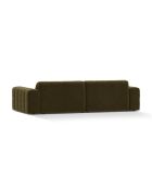 Sofá Chicago de 4 plazas de terciopelo verde - 252x102x78 cm