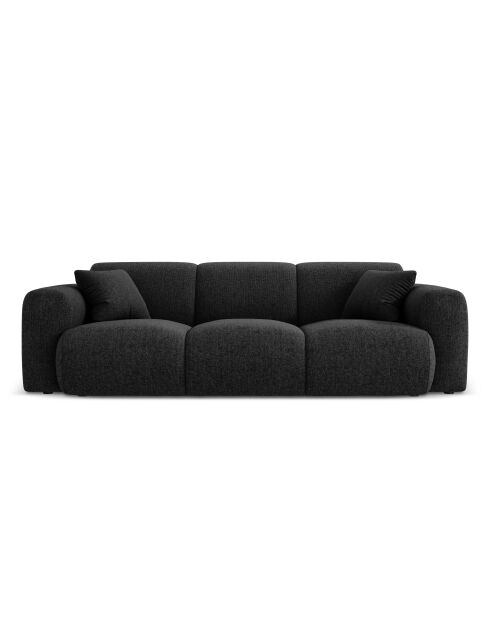 Canapé Nolio 3 places noir - 235x95x72 cm