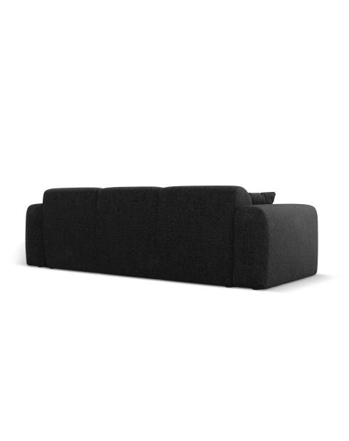 Canapé Nolio 3 places noir - 235x95x72 cm