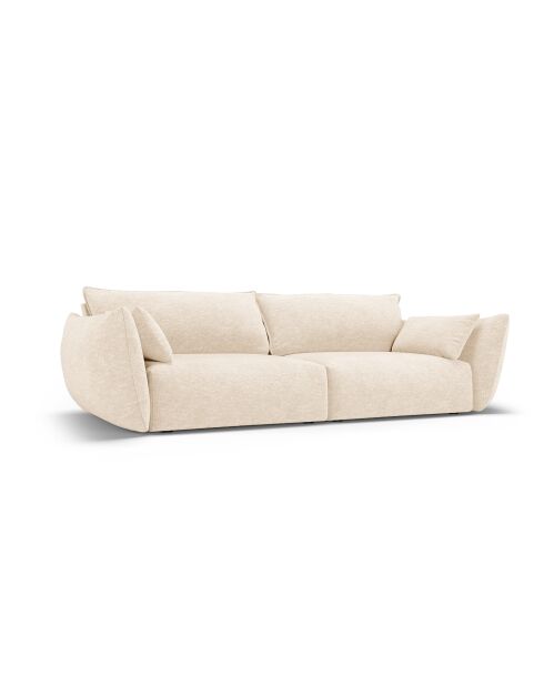 Canapé Matera 3 places beige clair - 208x110x85 cm