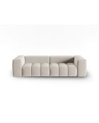 Canapé modulaire velours Verona 3 places écru - 230x85x70 cm