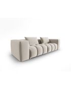 Canapé modulaire velours Verona 3 places écru - 230x85x70 cm