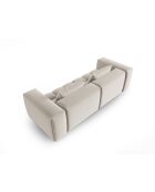 Canapé modulaire velours Verona 3 places écru - 230x85x70 cm
