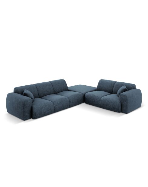 Nolio 4-zits hoekbank koningsblauw rechts - 315x250x72 cm