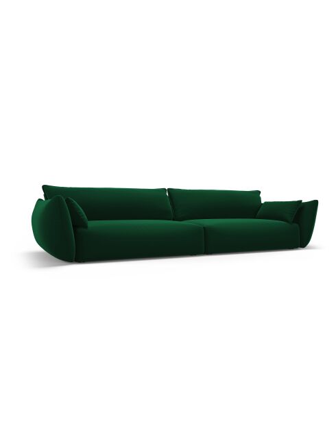 Matera 4-Sitzer-Sofa aus Samt flaschengrün - 248x110x85 cm