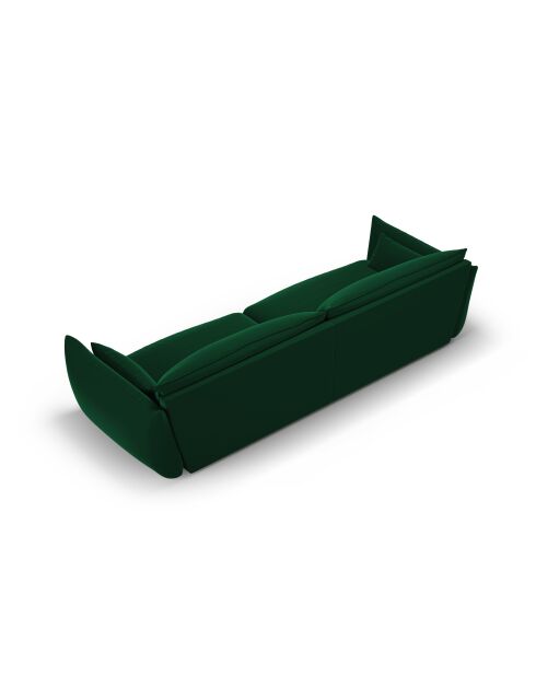 Matera 4-Sitzer-Sofa aus Samt flaschengrün - 248x110x85 cm