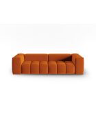 Canapé modulaire velours Verona 3 places terracotta - 230x85x70 cm
