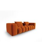 Canapé modulaire velours Verona 3 places terracotta - 230x85x70 cm