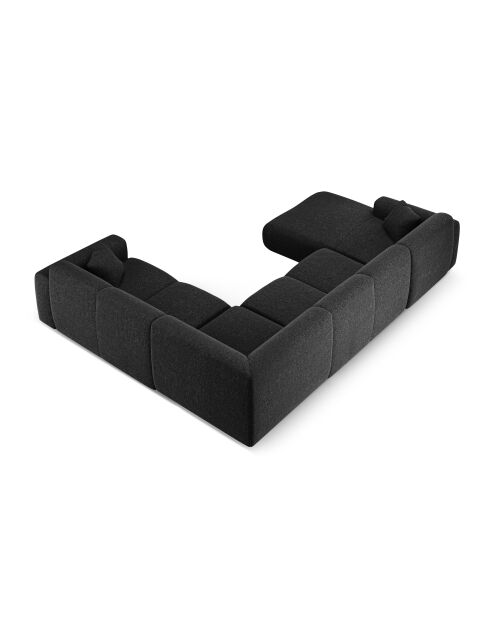 Nolio 6-Sitzer schwarzes Panorama-Ecksofa rechts, 342 x 252 x 72 cm