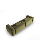 Modulares 5-Sitzer-Sofa Verona aus hellgrünem Samt - 290 x 85 x 70 cm