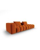 Canapé modulable droit en velours Verona 4 places terracotta - 265x85x70 cm